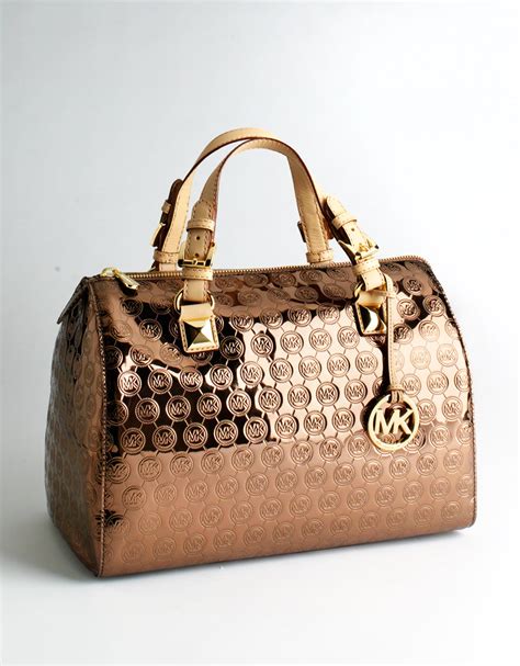 monogramed michael kors satchel bag|michael kors opened satchel purse.